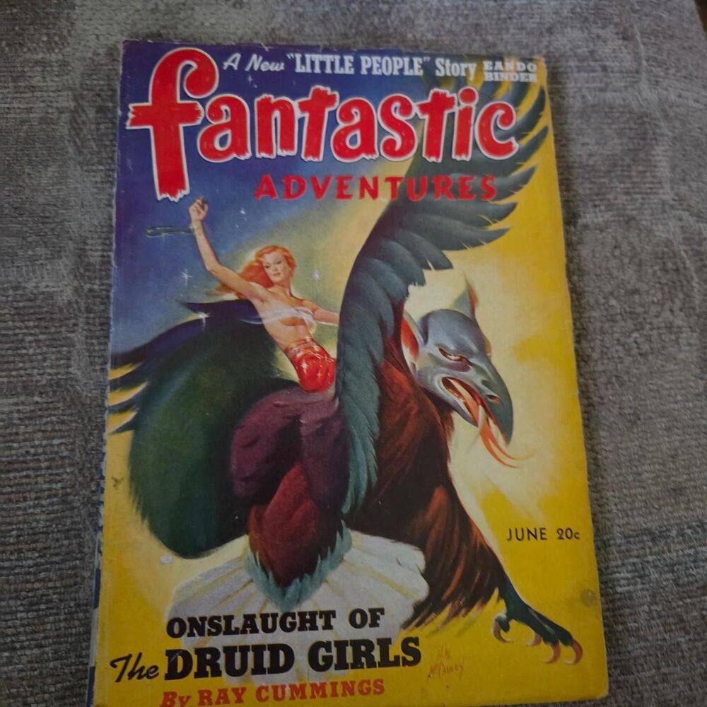 Vintage 1941 Fantastic Adventures Pulp Magazine Sci-Fi Fantasy H.W. McCauley Art